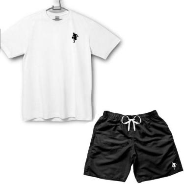 Imagem de Camiseta Com Bermuda Shorts Calção Tactel Dibre Kit Praia  - Ad.Oficia