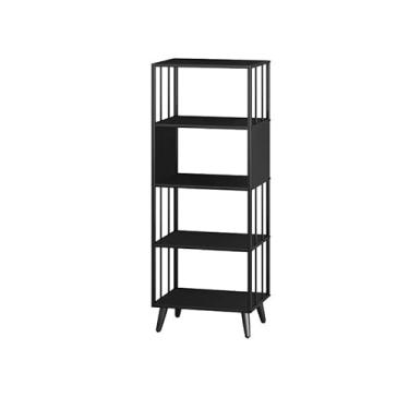 Imagem de GRFIT Estante simples de ferro, prateleira de armazenamento, prateleira de armazenamento multicamadas do chão ao teto, estante de escritório na sala de estar e no quarto (cor: 60 cm)