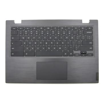 Imagem de wzqrps Substituição para Lenovo 14e Chromebook S345-14AST 81MH 8IWX Laptop Capa Superior Teclado Apoio para as Mãos Touchpad Montagem 5CB0S95246 Cinza Mineral