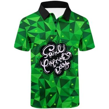 Imagem de SECOOD Camisa polo masculina com absorção de umidade verão manga curta tênis golfe casual elegante, P3959-t02, 3G