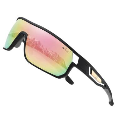Imagem de Bevi Óculos de sol esportivos polarizados TR90 armação inquebrável para homens e mulheres corrida ciclismo beisebol 2518C6