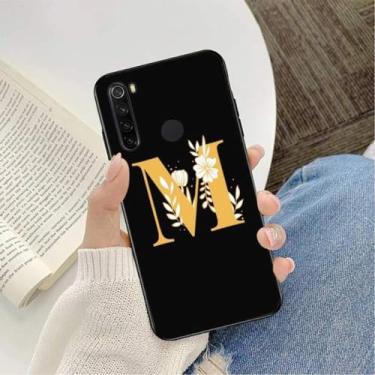 Imagem de Capa de telefone com letra inicial para redmi k20 note 5 7 7a 6 8 pro note 8t 9 para xiaomi mi 8 9 se, a2, para 6