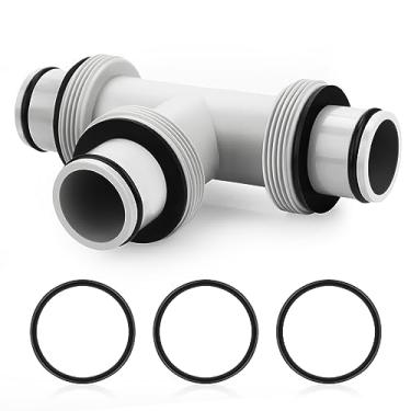 Imagem de Conector de mangueira de bomba de filtro, adaptador de mangueira de piscina de junta T de 1,5'a 1,5' para bombas de filtro e mangueira de piscina acima do solo