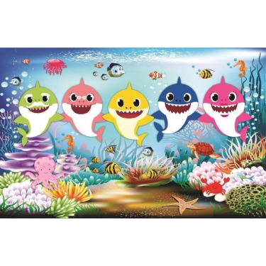 Imagem de Fundo Fotográfico Em Tecido Baby Shark 2,20 X 1,50
