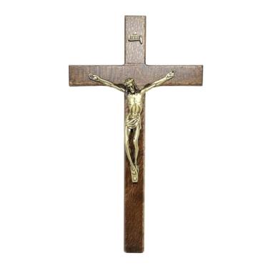 Imagem de Crucifixo de Parede 23 cm em Madeira com Cristo em Metal