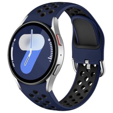 Imagem de DaQin Pulseira esportiva sem lacunas compatível com Samsung Galaxy Watch 7/6/5/4 de 40 mm e 44 m/Galaxy Watch FE/Watch 6 4 Classic de 43 mm, 47 mm, 42 mm e 46 mm/Watch 5 Pro de 45 mm, pulseiras de