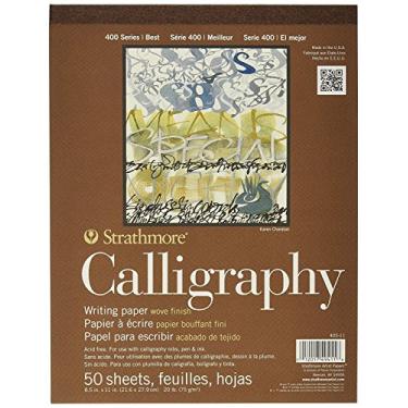Imagem de Strathmore STR- Bloco de caligrafia encadernado com fita de 50 folhas, 21,5 x 28 cm
