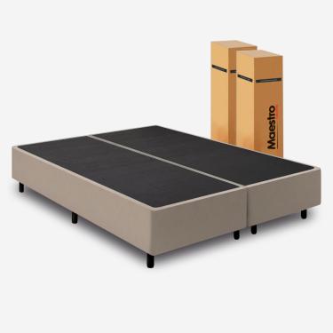 Imagem de Cama Box King Desmontável (na caixa) 193x203x40m - Maestro Colchões cor: Bege Suede