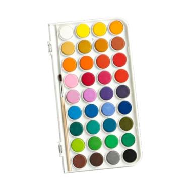 Imagem de Fancyes Conjunto de tinta com pincel e paleta lavável tinta para crianças adultos materiais de arte para amadores todas as idades, 36 Cores