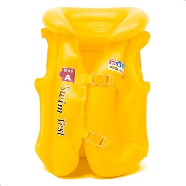Imagem de Colete Infantil Inflavel Boia Salva Vida Verao Club Piscina Praia Diversão com Segurança (Amarelo)
