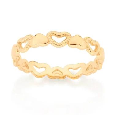 Imagem de Anel banhado ouro 3x 24k 18k e 22k  ou prata 925 feminino rommanel fin