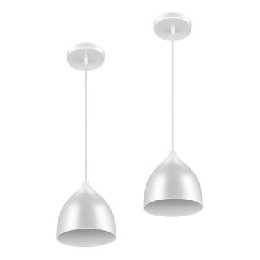 Imagem de Kit 2 Luminárias Pendente Led 9w Branco Frio Colorido Fun - Elgin, Bra