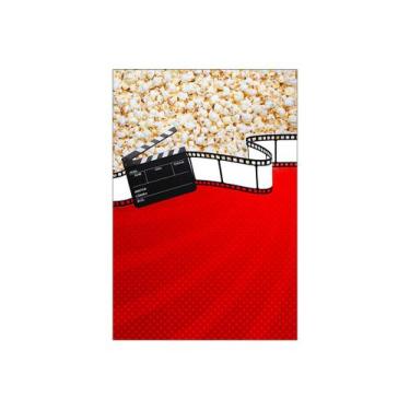 Imagem de Painel De Festa Vertical 1,50 x 2,20 - Cinema Rolo de Filme e Pipoca 0