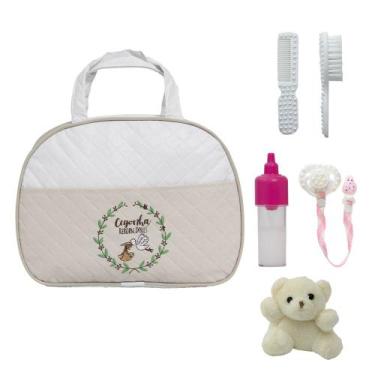 Imagem de Conjunto p Bebê Reborn c Pentinho+Escova e Bolsa Maternidade - Saída M