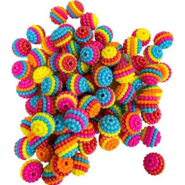 Imagem de Perolas Craqueladas Abs Coloridas 10mm 35gr Aprox. 100un - ADB, Perola
