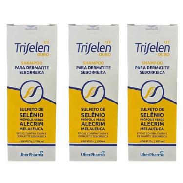 Imagem de Kit 3 Triselen Ouro Anticaspa Selênio Alecrim Melaleuca - Uberpharma