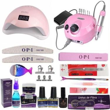 Imagem de Kit Piubella Fibra/Gel Cabine Sun  Uv/Led+Lixadeira Bvt