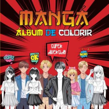 Imagem de álbum de colorir - mangá (capa vermelha) - PAE LIVROS, 3