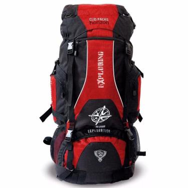 Imagem de Mochila Camping 70 Litros Clio Trilhas Vermelho