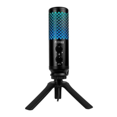 Imagem de Microfone Pichau Izar | Cardioide | RGB | USB | Preto | PG-IZR-RGB01