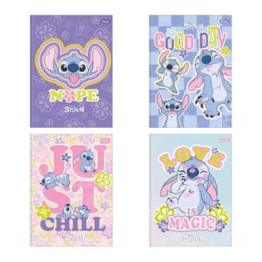 Imagem de Caderno Brochurão Stitch Disney – Capa dura SORTIDA , 1 UNIDADE Tamanho 17,7 x 24 cm e 160 folhas decoradas. Com design inspirado no divertido Stitch, é ideal para a escola ou anotações criativas - Pé de Lápis