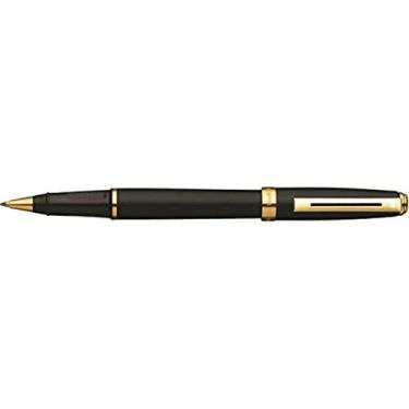 Imagem de Sheaffer Caneta esferográfica preta fosca Prelude com acabamento banhado a ouro 22KT