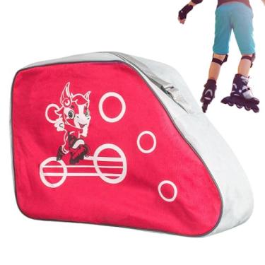 Imagem de Saco de patinação no,Saco de patinação no | Bolsa de patinação artística respirável Acessórios para patins | Mochila ajustável para patins, bolsa para patins de para treinamento semanal, uso casual,