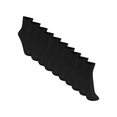 Imagem de Kit com 10 Meias Soquete Fio 20 Trifil 6126, Preto
