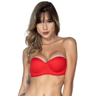 Imagem de Kit 3 Sutiãs Lingerie Costas Aberta Bojo Espuma Básico Sem Alça - WLS 