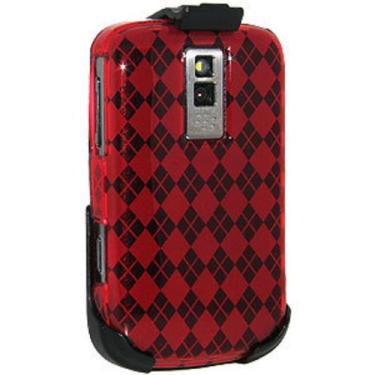 Imagem de Amzer Luxe Argyle Skin Case Holster Protetor de Tela Combo - Vermelho