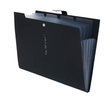 Imagem de Pasta Sanfonada Plastica A4 5 Divisoes Preta 111124