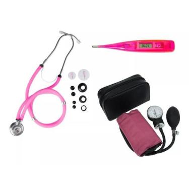 Imagem de Kit Com Esteto E Esfigmomanometro Premium + Termometro Gtech - G-TECH