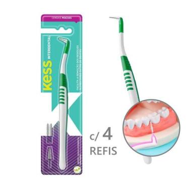 Imagem de Escova Interdental Cônica para Aparelho e Próteses com 4 Refis Cerdas 