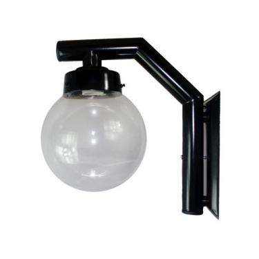 Imagem de Arandela Solarium 210 Globo de Vidro Transparente Preto - Ideal Ilumin