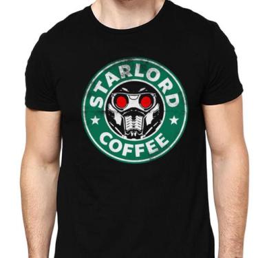 Imagem de Camiseta Guardioes das Galaxias Starbucks Estampada - Tee Geek, G, Pre