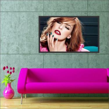 Imagem de Quadro Decorativo Maquiagem Salão De Beleza Fashion Hair Com Moldura 1