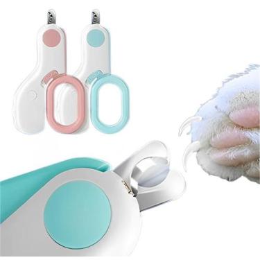 Imagem de Tesoura Inox Alicate Cortador Led Unha Pets Coelho Preá Gato Cães - ZE