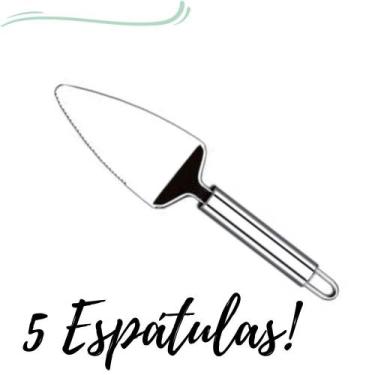 Imagem de 5 Espátulas para Bolos e Tortas em Inox Top Max Envio Já - Clink