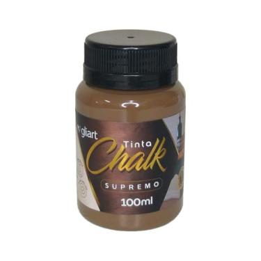 Imagem de Tinta Chalk Gliart 100ml Super Cobertura Para Artesanato, Grão Torrado
