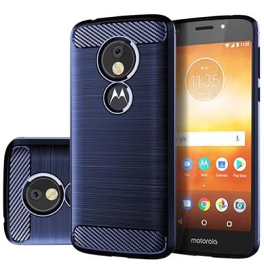 Imagem de Gufuwo Capa para Moto E5 Play/Motorola E5 Cruise Case/Moto E5 Go, capa fina fina de fibra de carbono capa traseira macia TPU capa protetora antiarranhões à prova de choque para Motorola Moto E5 Play