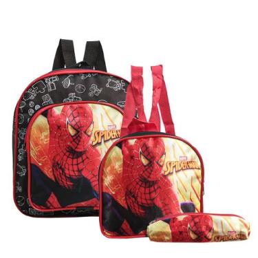 Imagem de Mochila Escolar Spider Man Costa Kit Lancheira+Estojo - TOYS 2U
