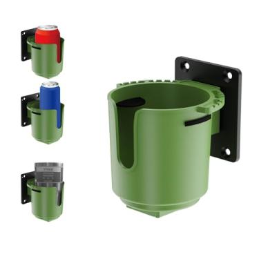 Imagem de Suporte universal de copos de vários tamanhos, suporte de garrafa de cerveja/lata/bebida/vinho para chuveiro, pode conter canecas para carros, caminhões, trailers, vans, barcos (verde, médio)