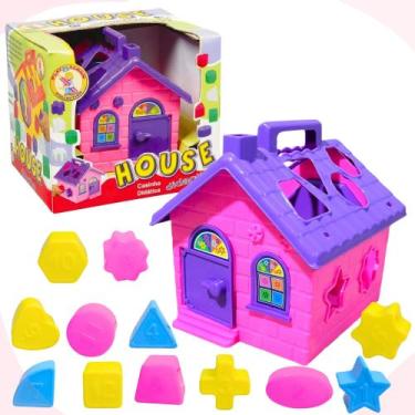 Imagem de Brinquedo Educativo Casinha Blocos Encaixe Pedagógico 1 Ano - Pica Pau