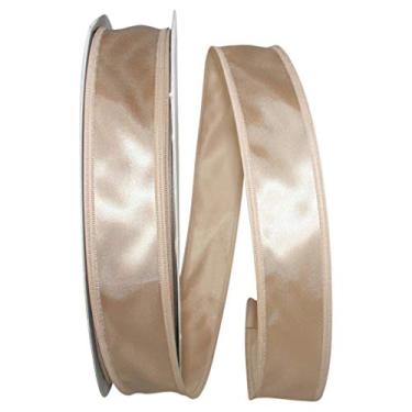 Imagem de Reliant Ribbon Fita de cetim Ez da Dyna com fio, 3,8 cm x 91 m, champanhe