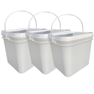 Imagem de Balde Para Area Da Saude 3.6 Lts Tampa Lacre - 3 Pçs - Nastripack