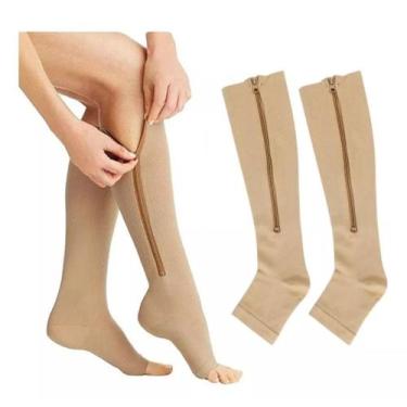 Imagem de Par meia de compressão 3/4 para varizes e trombose - Zip sox