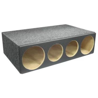 Imagem de Caixa Vazia para 2 Cornetas e 2 Tweeters Retangular Acarpetada - Caixa