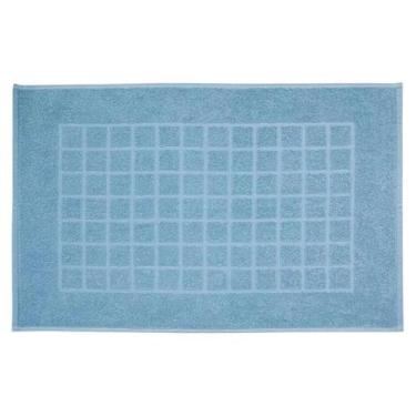 Imagem de Toalha para Piso Royal Quadriculada - Cor Azul Claro - Dohler