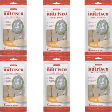 Imagem de Kit 6 Unidades Snack Cremoso Nutrisco para Gatos Sabor Frango - 56 G