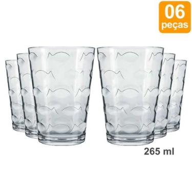 Imagem de Kit 6 Copos Vidro Nadir Laguna 265 ml